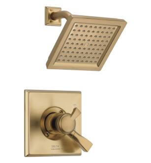 Delta T17251-CZ-WE Dryden 17 Series Pressure Balanced Shower Trim with Single Function Showerhead in Champagne Bronze